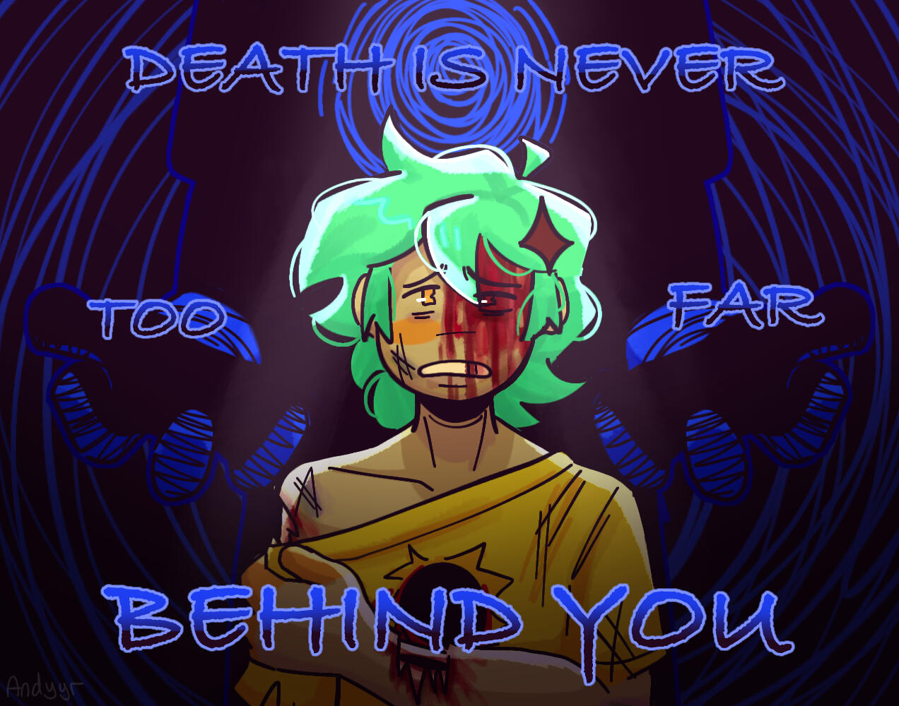 promotional art featuring Obi and END (@andyyr_draws)